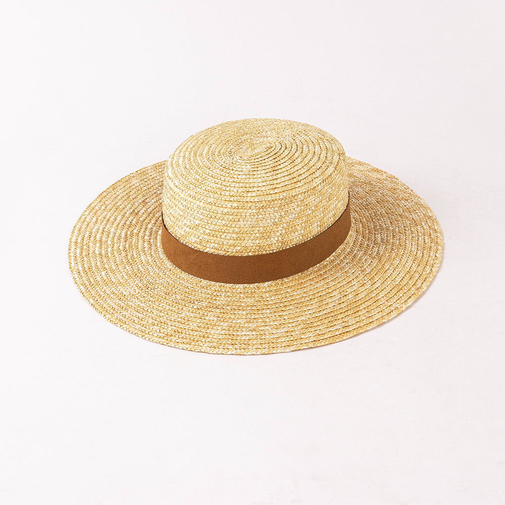 Fashionable Retro Leather Straw Hat