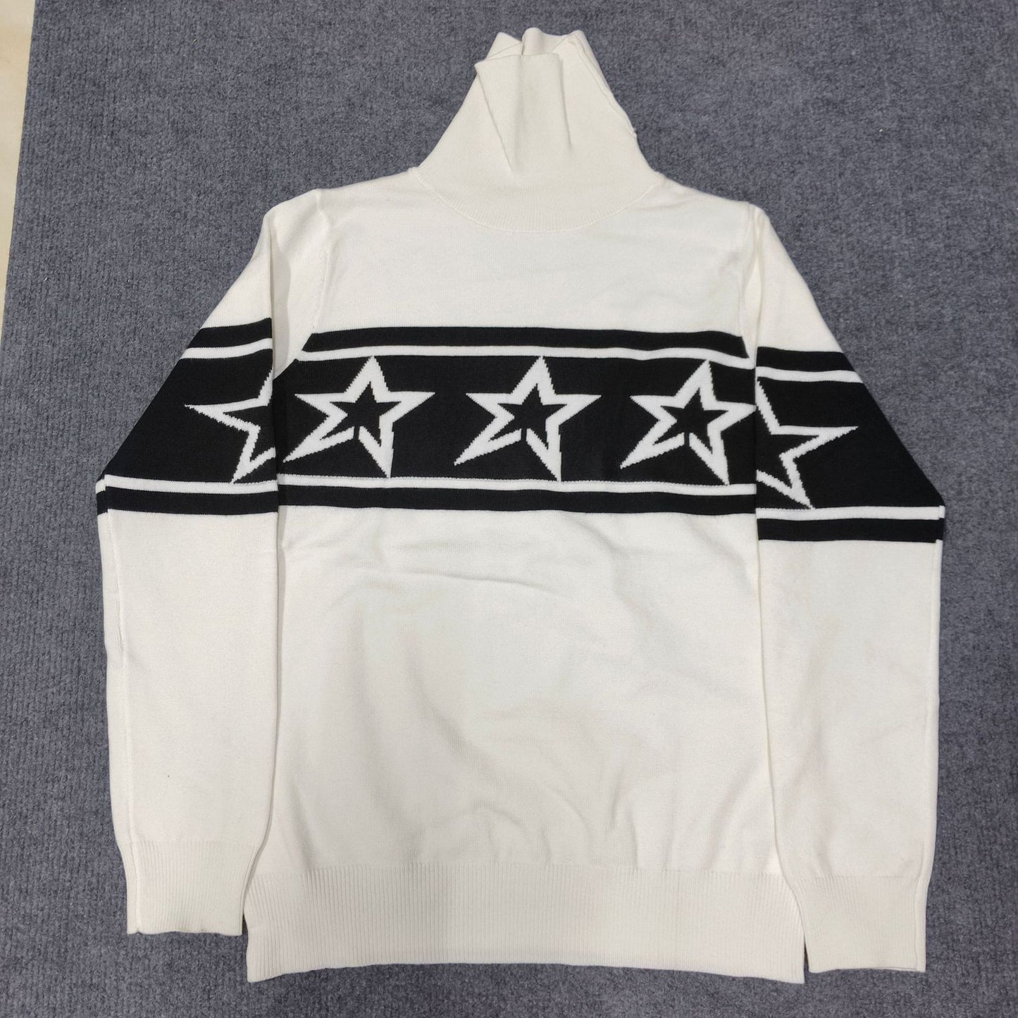 American Autumn And Winter New Slim Fit XINGX Printed Turtleneck Sweater