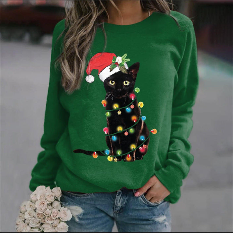 Christmas Women's Sweater 3D Digital Printing Cute Snowman