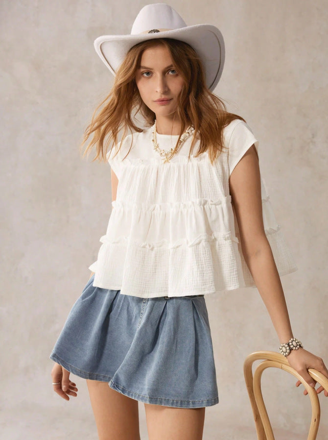 Womens Fashionable Casual Loose Patchwork Shirt