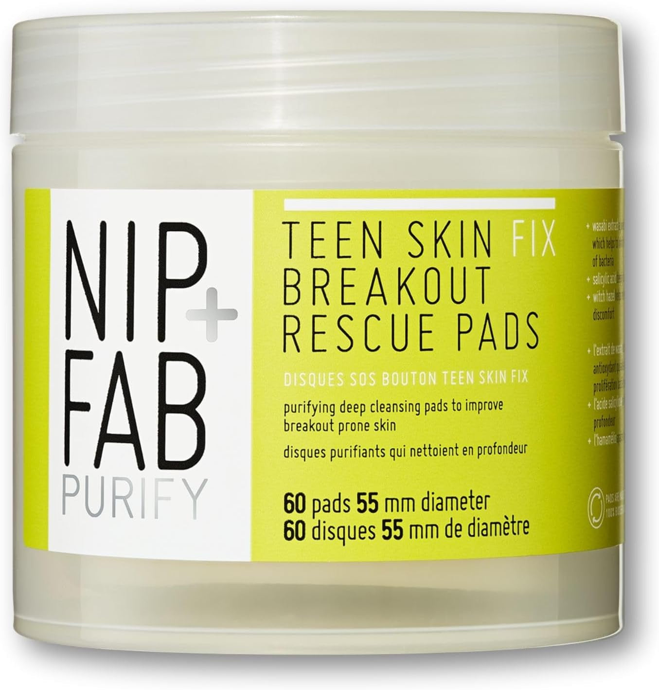 NIP + FAB Teen Piel Fix Breakout Rescate Almohadillas