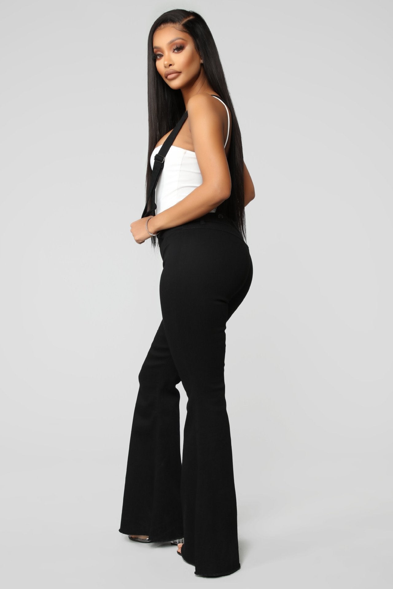 Ladies Denim Fashion Strap Trousers New Style