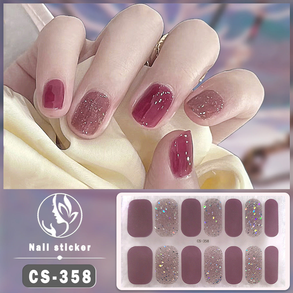 Waterproof Solid Color Nail Art Nail Shaped Piece