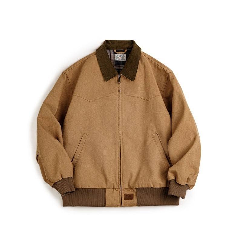 American Retro Heavy Santa Fe Canvas Jacket Washed Pure Cotton