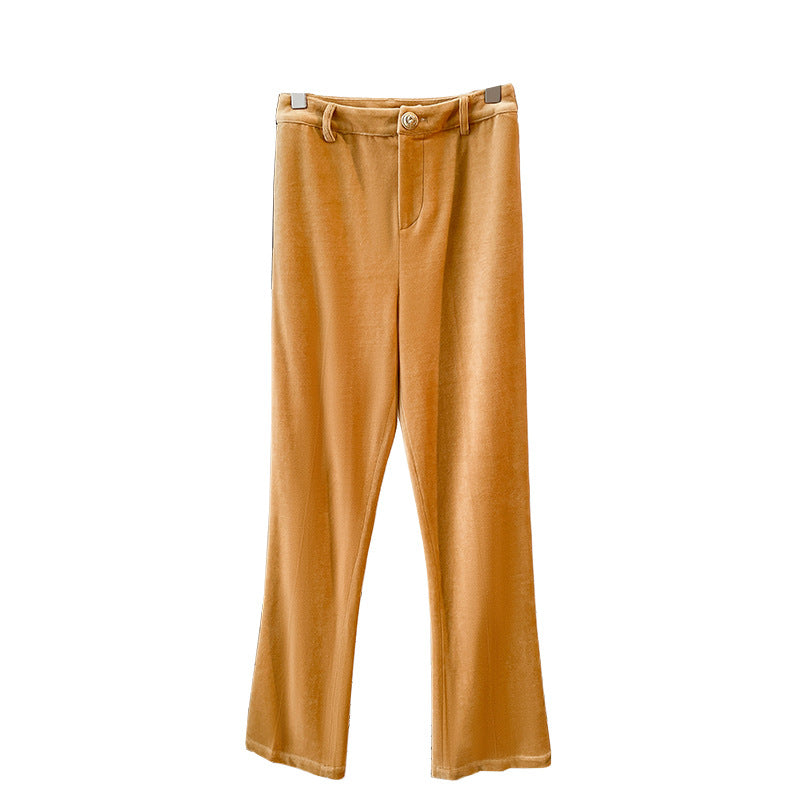 Womens Irregular Minimalist Camel Suit And Pants Set