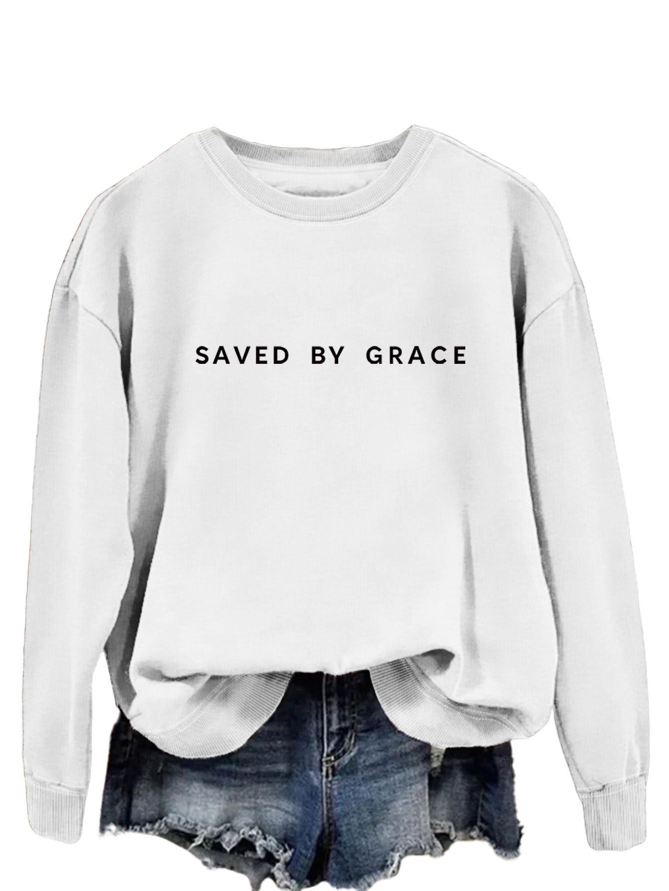 Moderigtig enkel løs sweater til damer