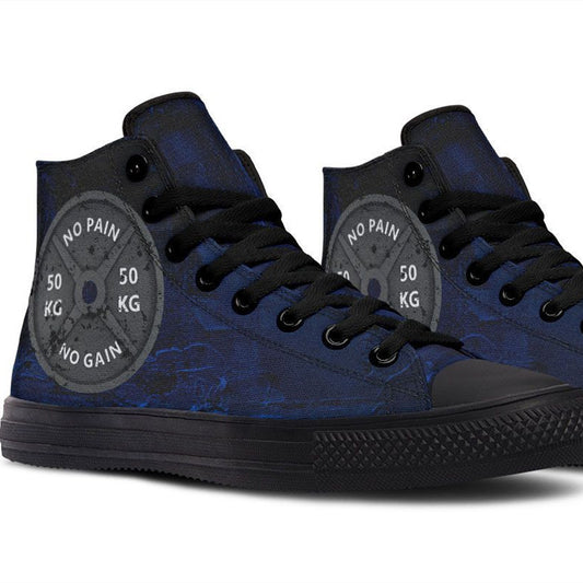 Men's And Women's Fashion Color Printing High-top Canvas Shoes