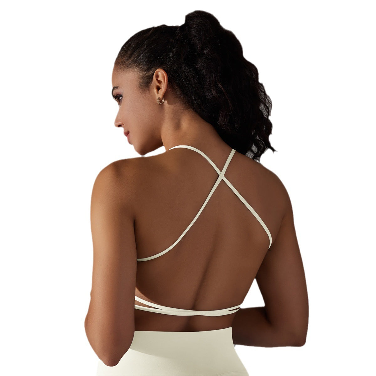 Women's Nylon Brushed Cross Sports Underwear Fitness Yoga Wear Vest