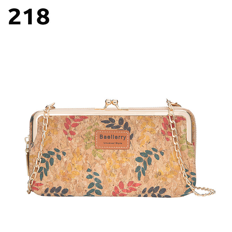Women's Fashion Cross Section Print Multifunctional Zipper Shoulder Crossbody Bag