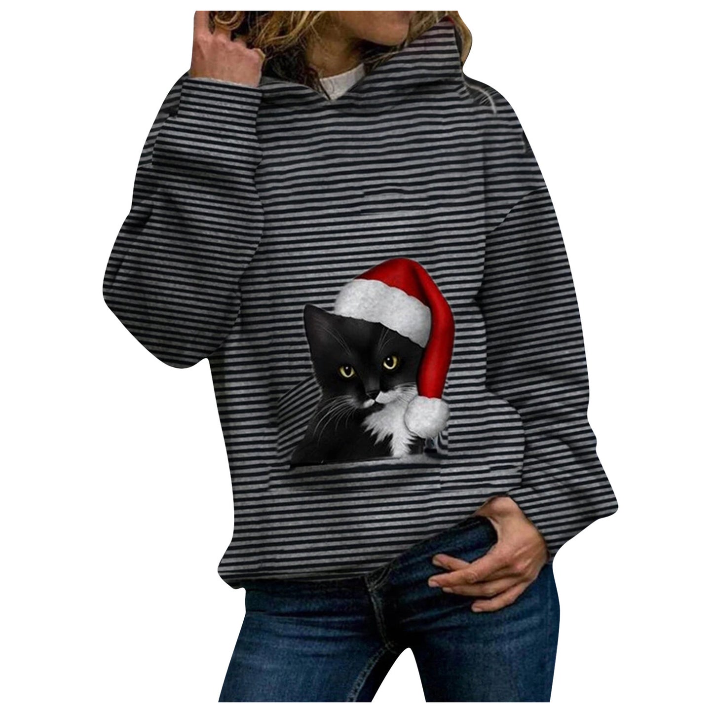 Long Sleeve Hooded Lady Fleece Shirt