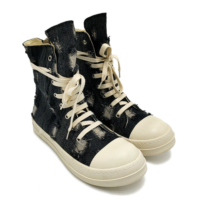 Ripped Denim Casual Canvas Shoes