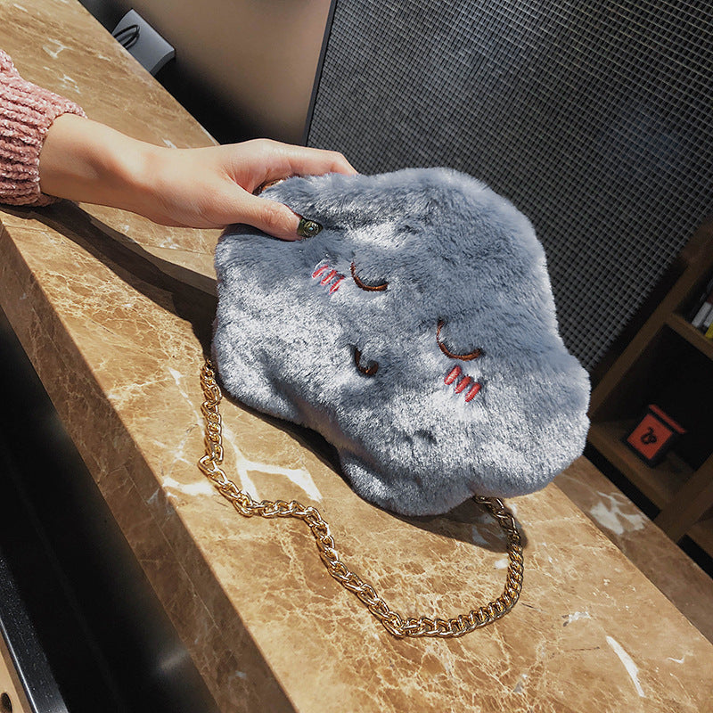 Plush Bag Cloud Chain Shoulder Bag