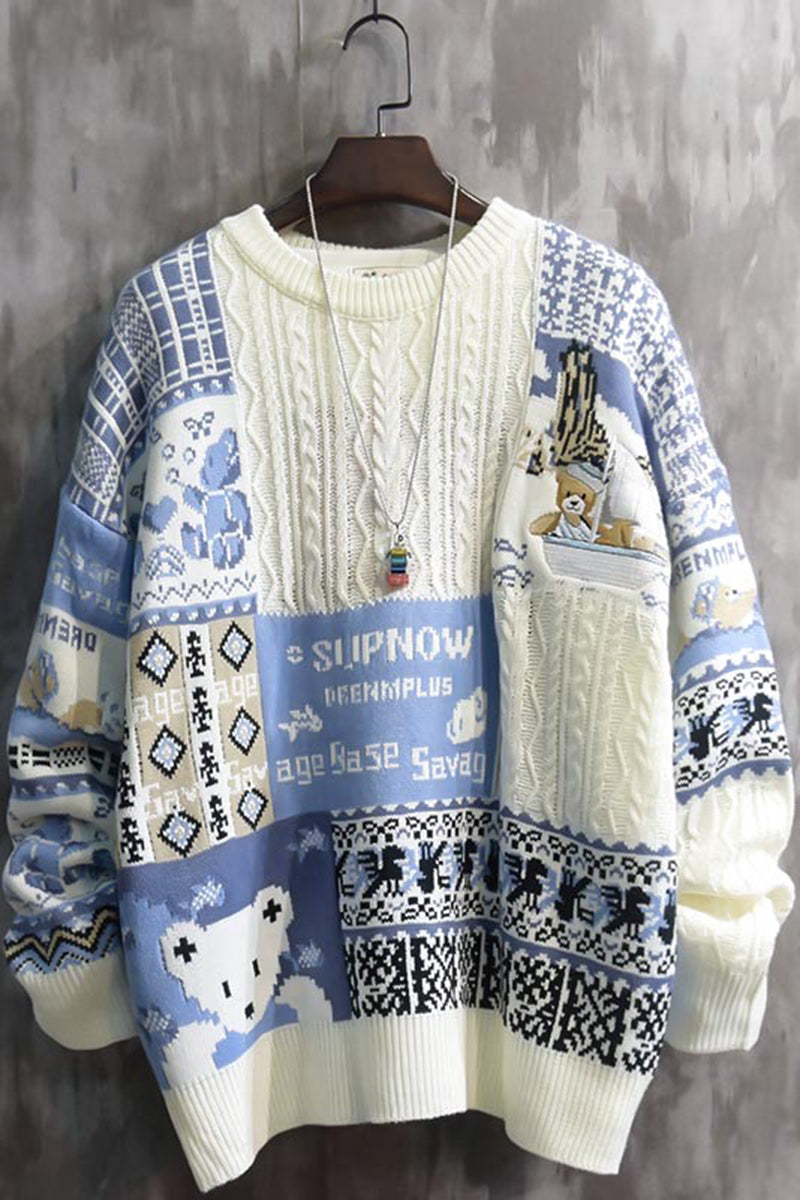 Sweater til mænd Vinter Tide Brand Rund Hals Pullover Sweater