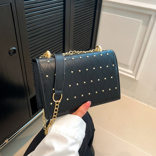 Design Fashion Diamond Chain Shoulder Messenger Bag
