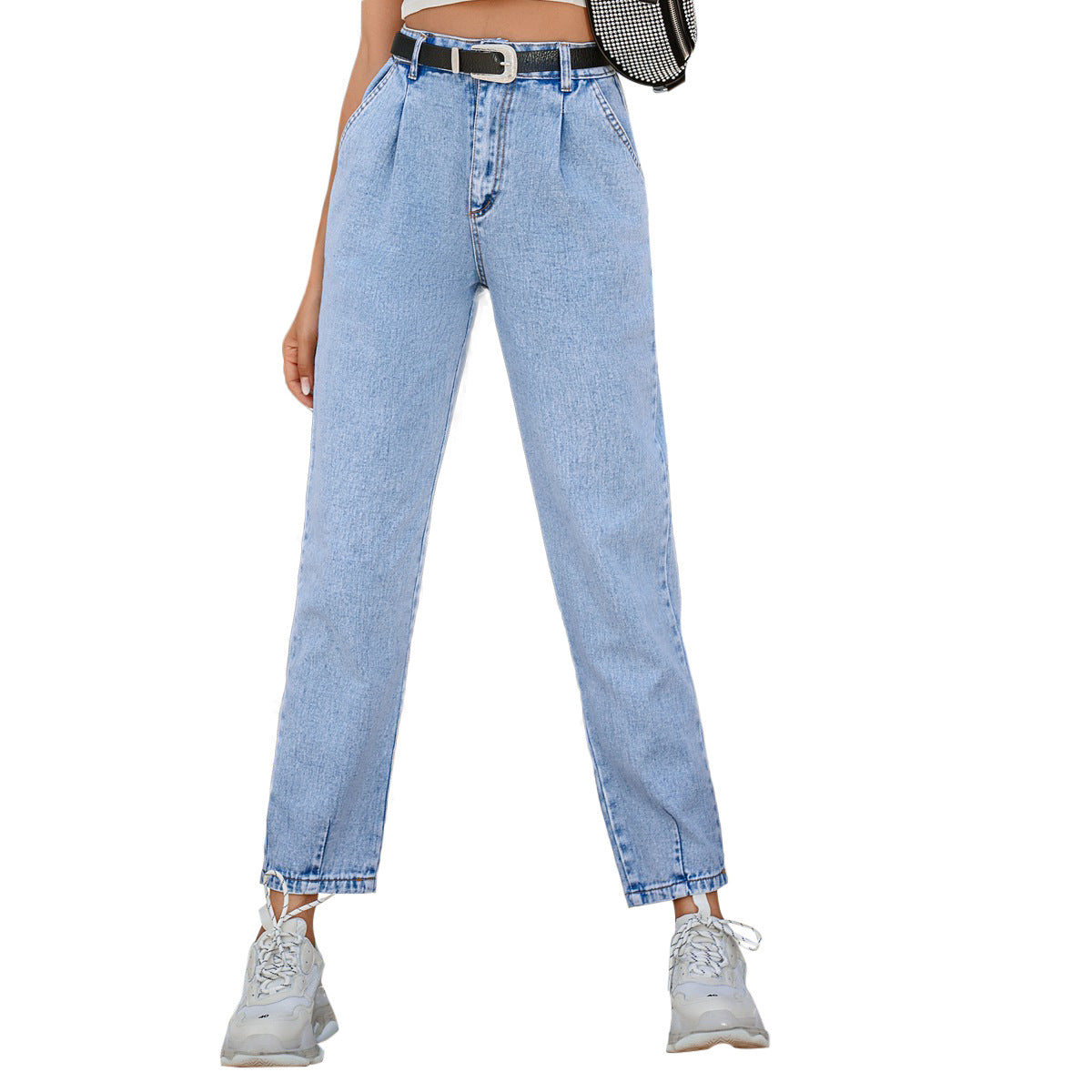 waist Ladies Denim Trousers
