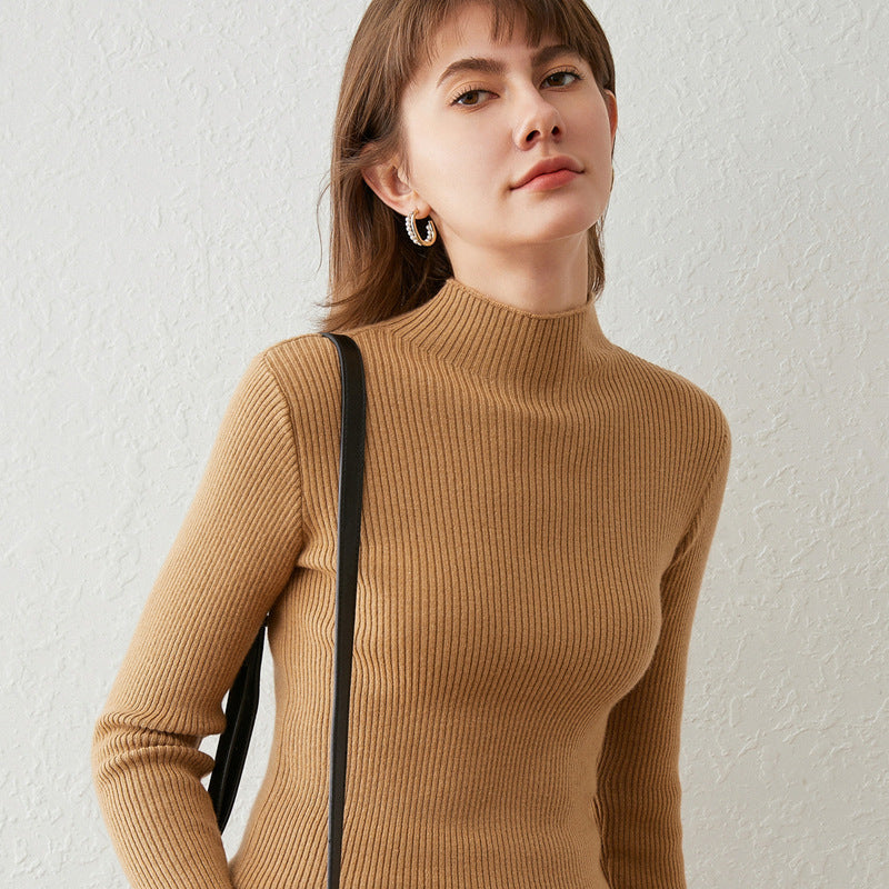 Sweater Women's Bottoming Shirt All-match Tight Slimming Long Sleeve Top