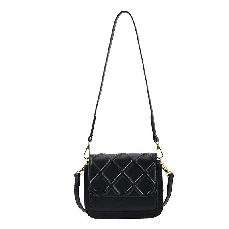 Diamond Check Pineapple Pattern Personalized Car Stitching Solid Color PU Shoulder Bag