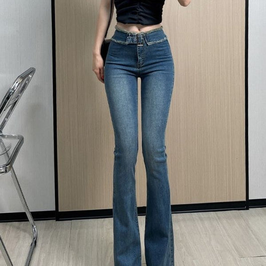 Hot Girl Skinny Jeans til Kvinder Sommer Tynde Retro Hong Kong Stil