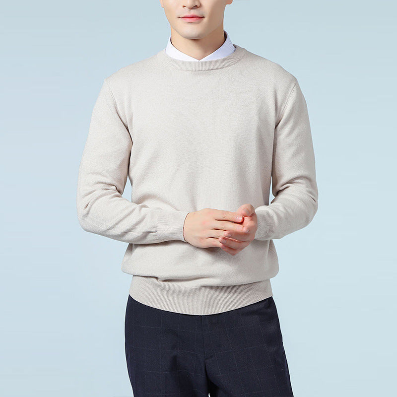 Men's Fashionable Crew-Neck Casual Loose Sweater