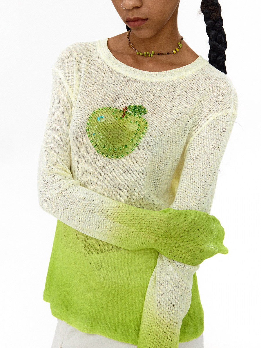 Women's Relaxed-Style Slimming Long-Sleeve Knit Sweater