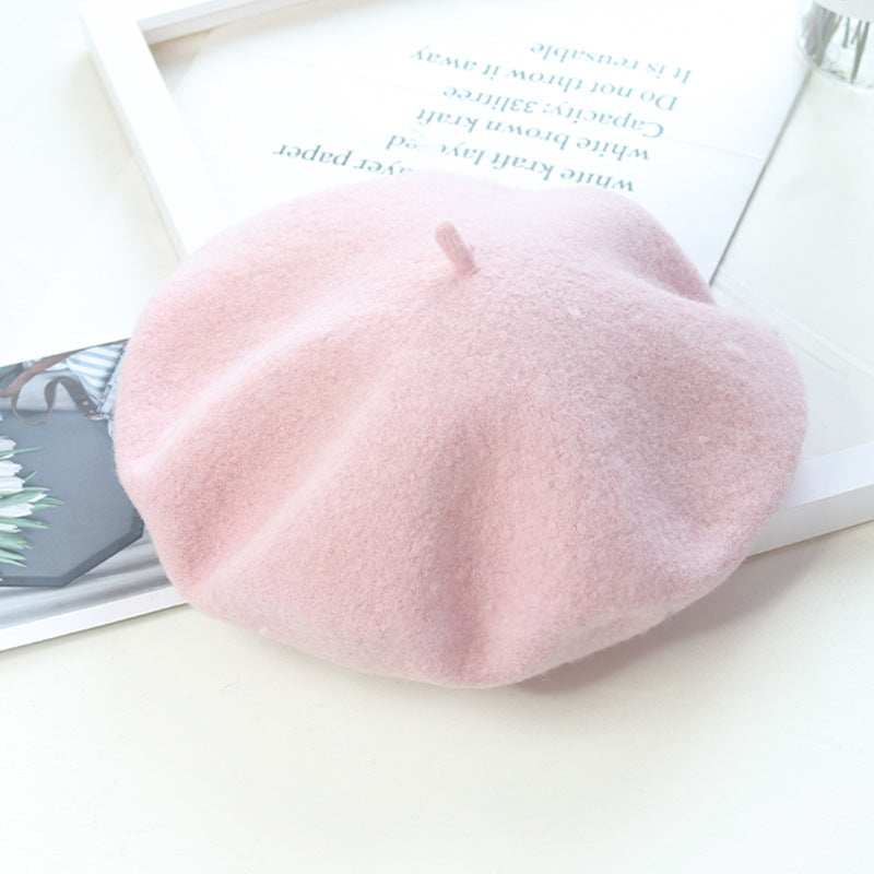 Children's Fashion Retro Warm Painter Woolen Knitted Hat