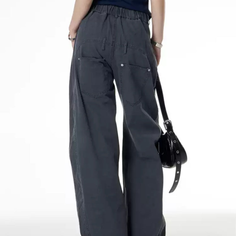 Women's Retro Loose Multi-pocket Logging Overalls