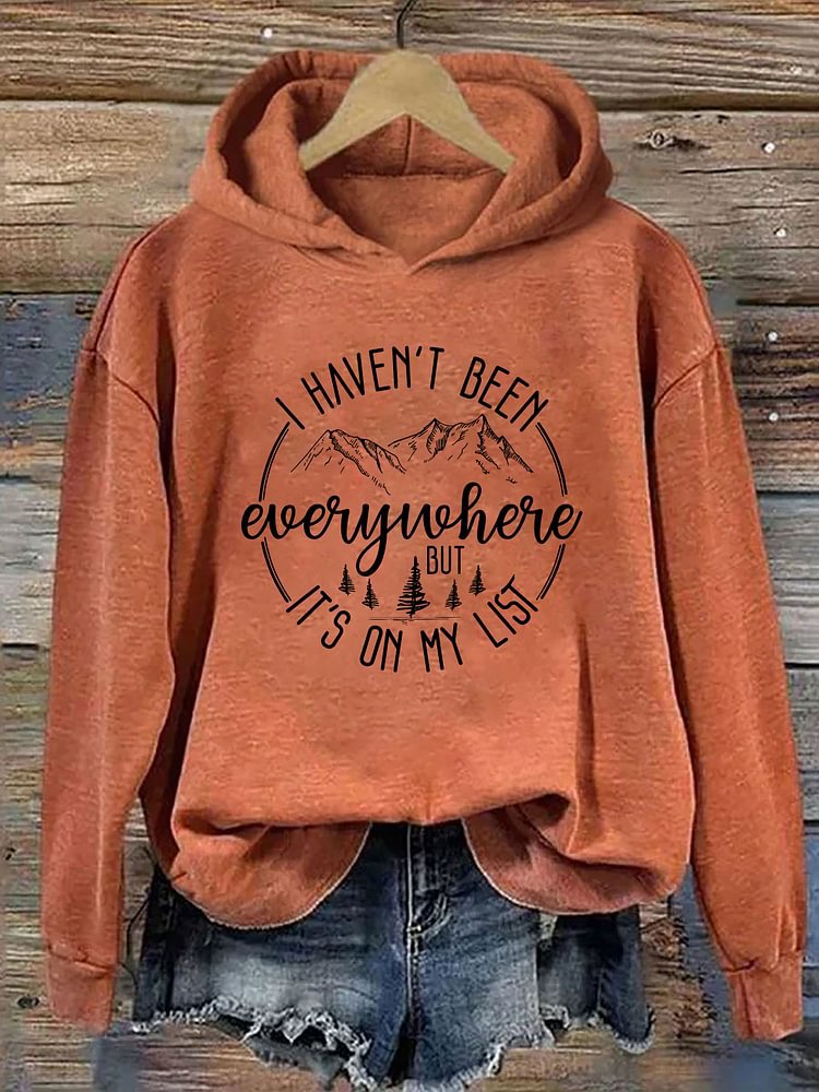 Hooded Coat Sweatshirt Printed Casual All-matching Women's Wear Top
