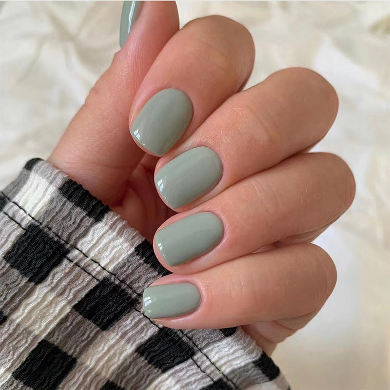 Solid Color Nail Tips Wholesale Nail Sticker Finished Product Removable Wear Finished Nail Beauty