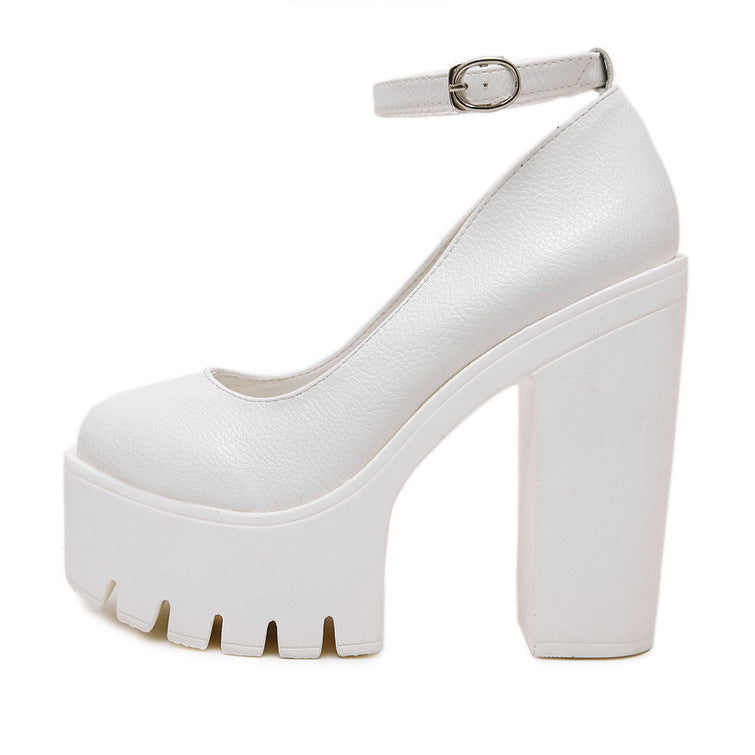 European And American Fashion Buckle Women's Shoes
