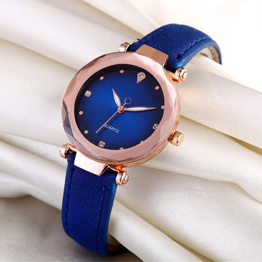 Mode Skinnende Diamant Spejl Quartz Ur