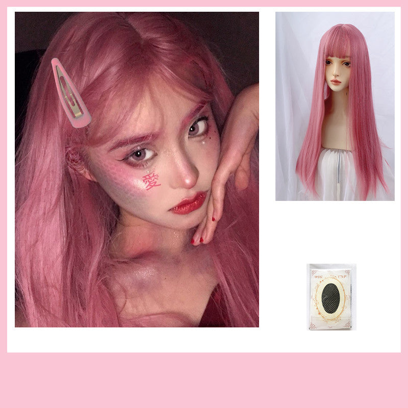 Wig Female Long Hair Lolita Straight Hair Natural Fluffy Water Ripples