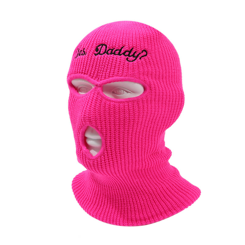 Warm Ear Protection Fashion Embroidery Woolen Knitted Hat