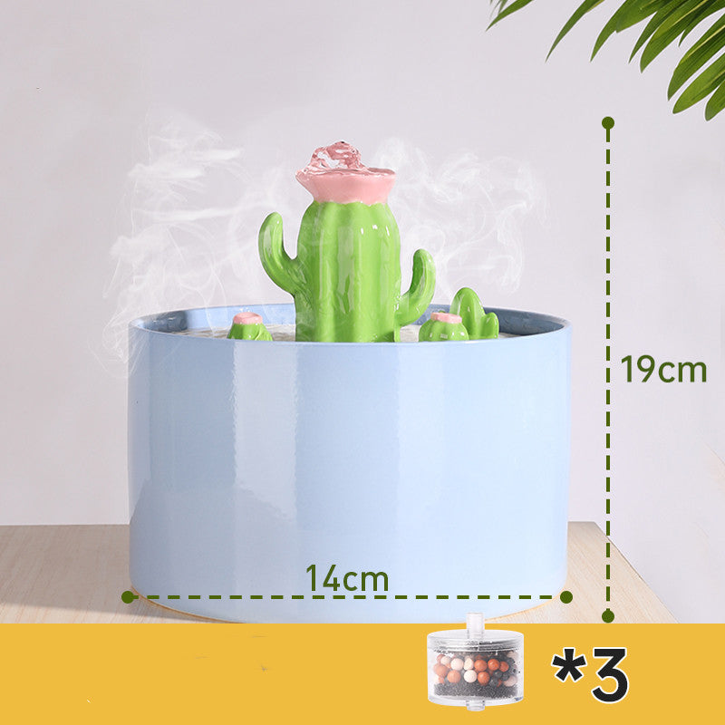 Cat Ceramic Water Dispenser Flowing Silent Constant Temperature Heating Automatic Circulation