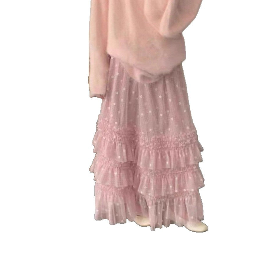 Sweet-style High-waisted Skirt For Dates