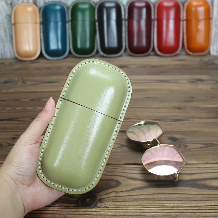 New Retro Hand Vegetable Tanningc Creative Capsule Portable Genuine Leather Storage Box