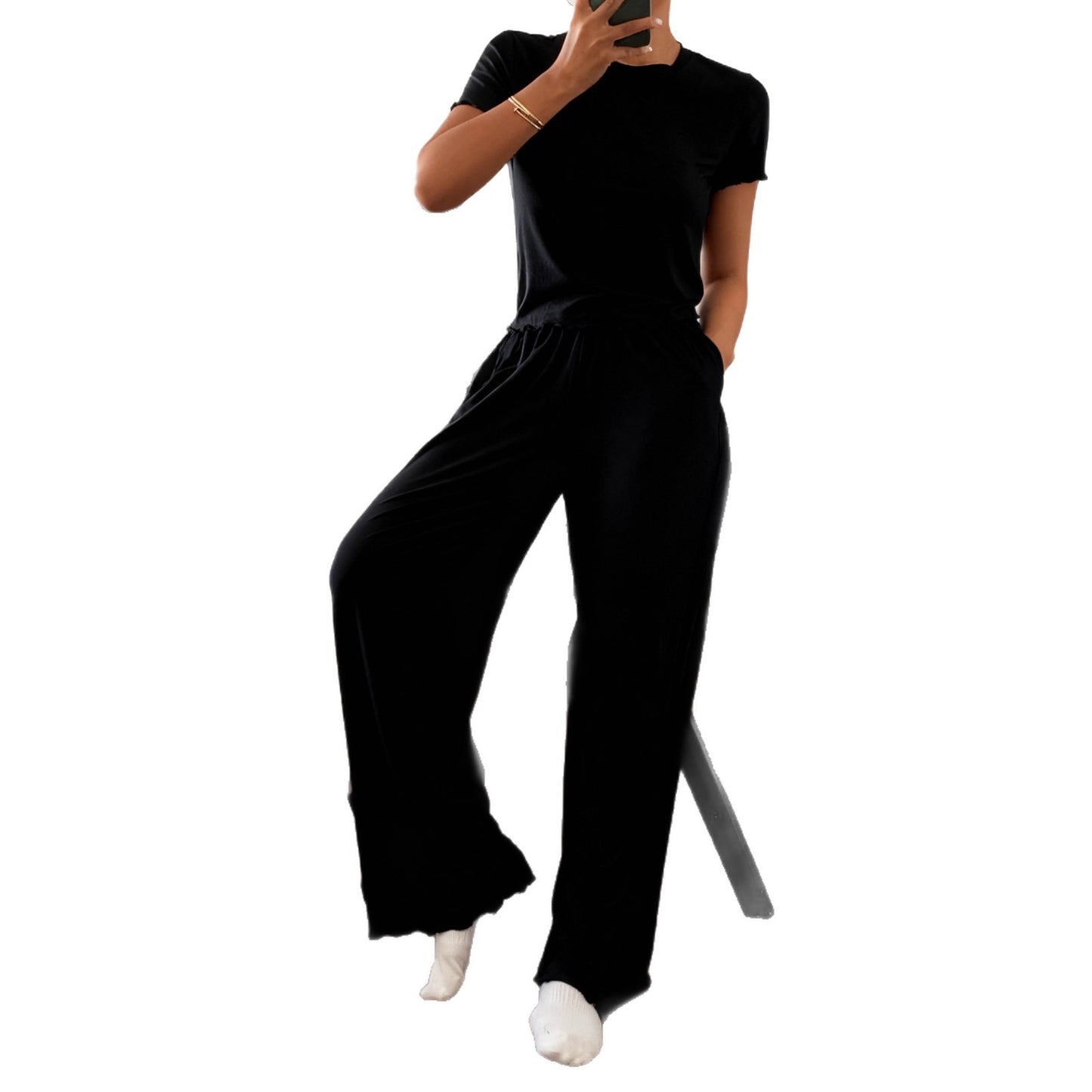 Women's Casual Pants Two-piece Set