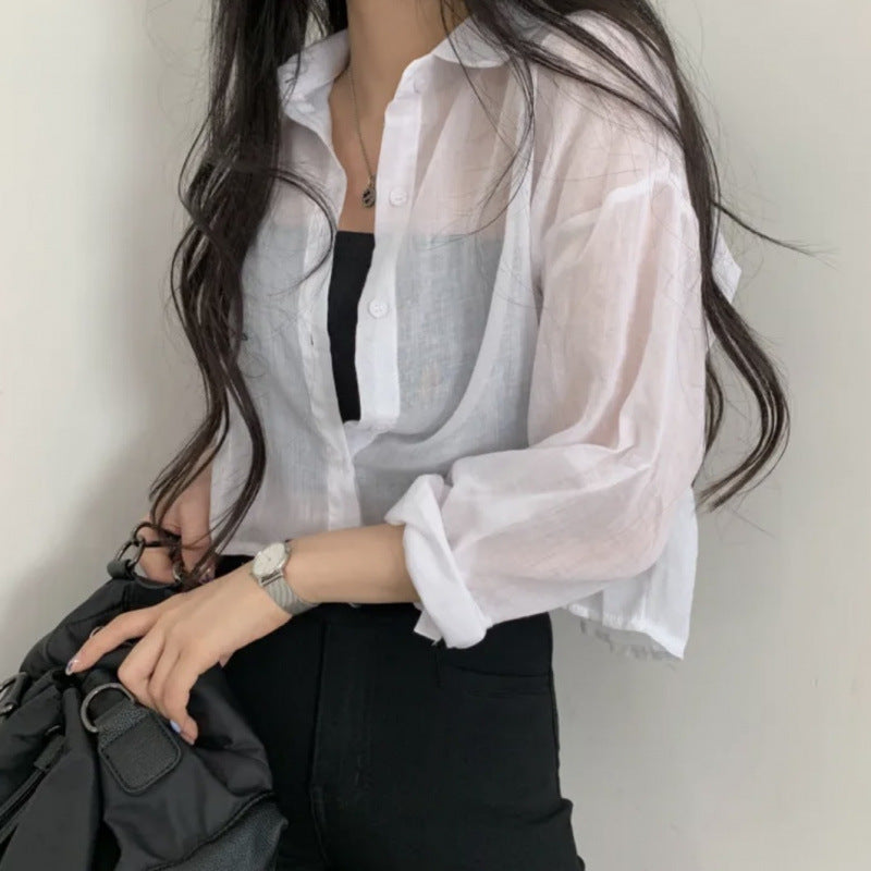 Fransk Top Høj kvalitets Cardigan Bluse Skjorte