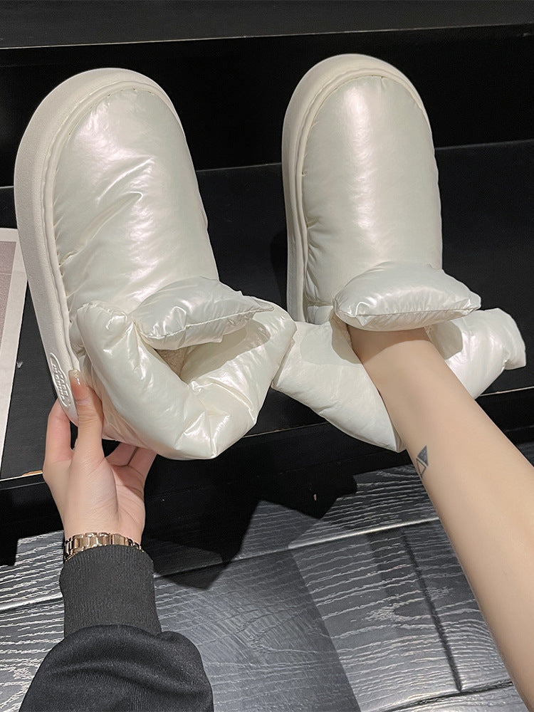 Warm Thick Soled Non Slip Down Bread Cotton Shoes