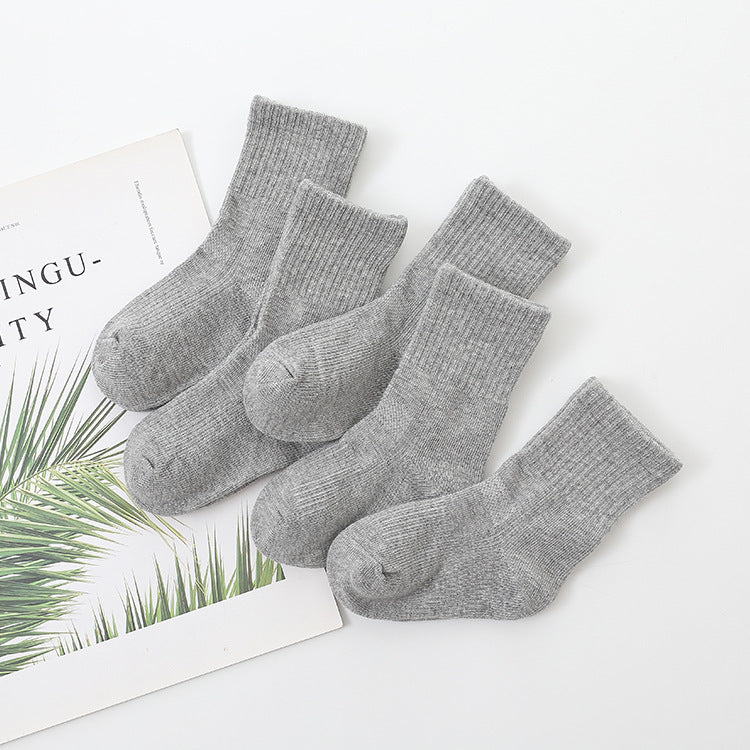 Children's Cotton Mid-tube Sports And Leisure Socks
