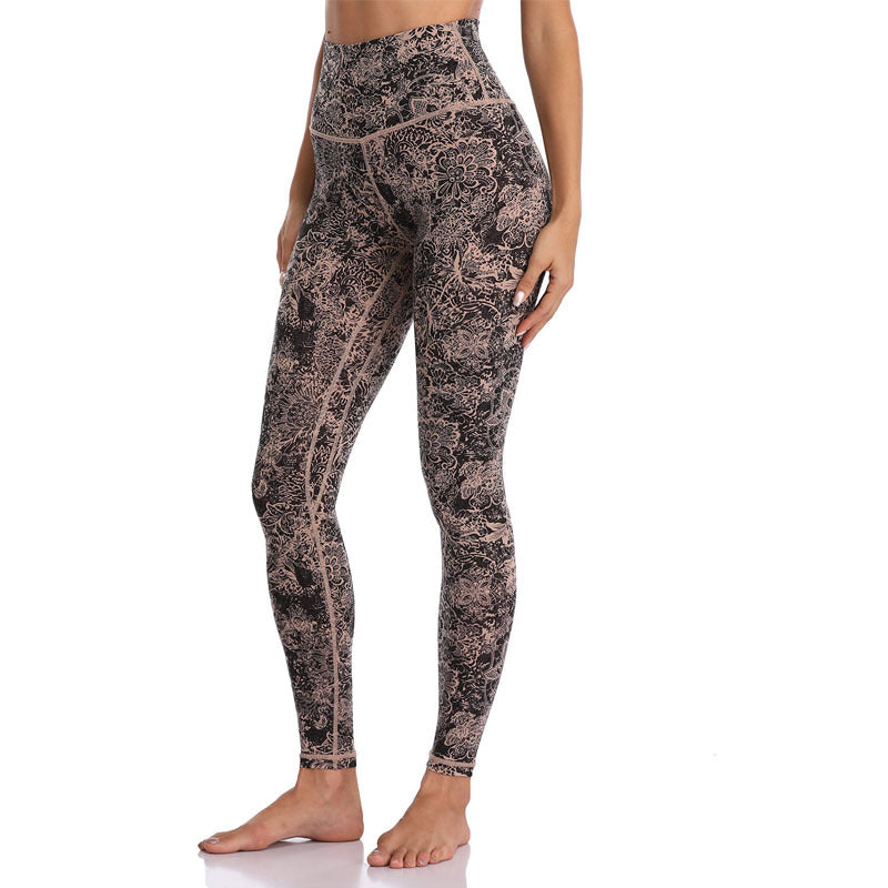 Autumn And Winter Printed Women's Skinny Hip Lift Yoga Pants