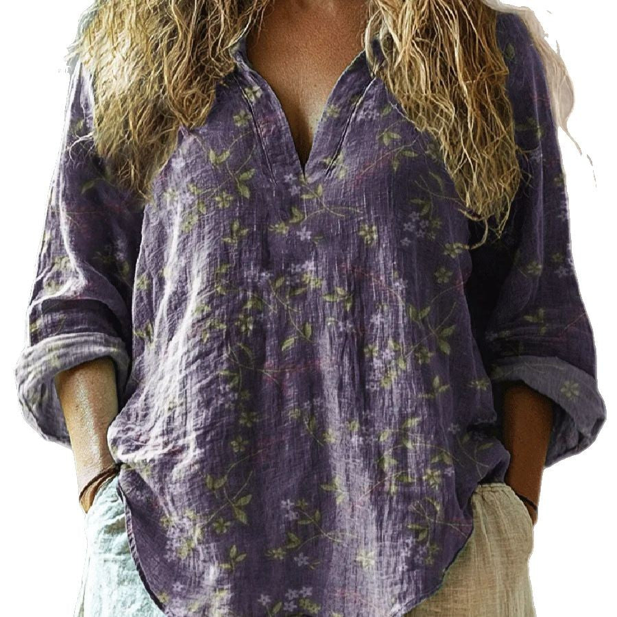 New 3D Digital Printing Ladies Loose Shirt Top