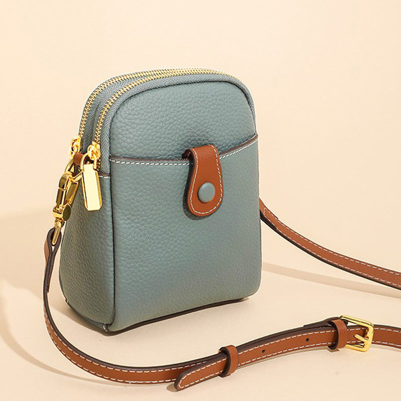 Women's Fashion Casual Cowhide Multifunctional Cell Phone Bag