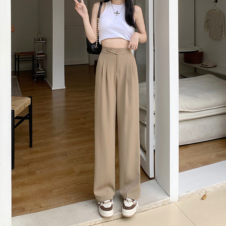 Women's Fashion Drape Loose Straight Pants