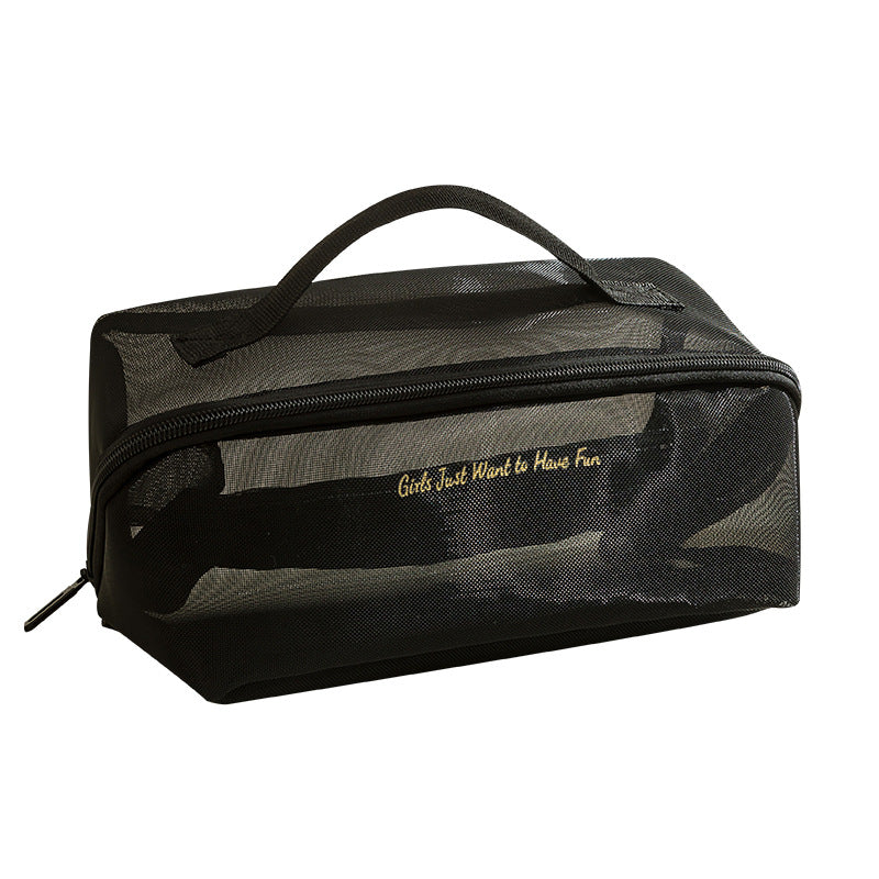 Travel Transparent Portable Large Capacity Mesh Cosmetic Bag