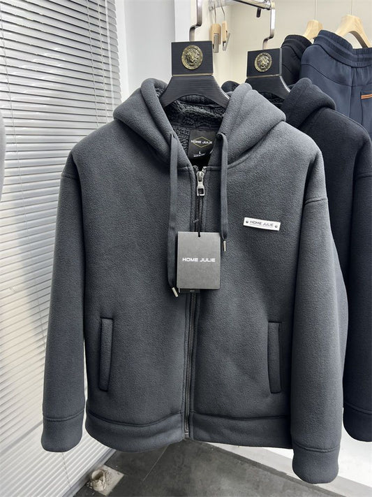 Polar Fleece Jacket Winter Men's Fleece-lined Thickened