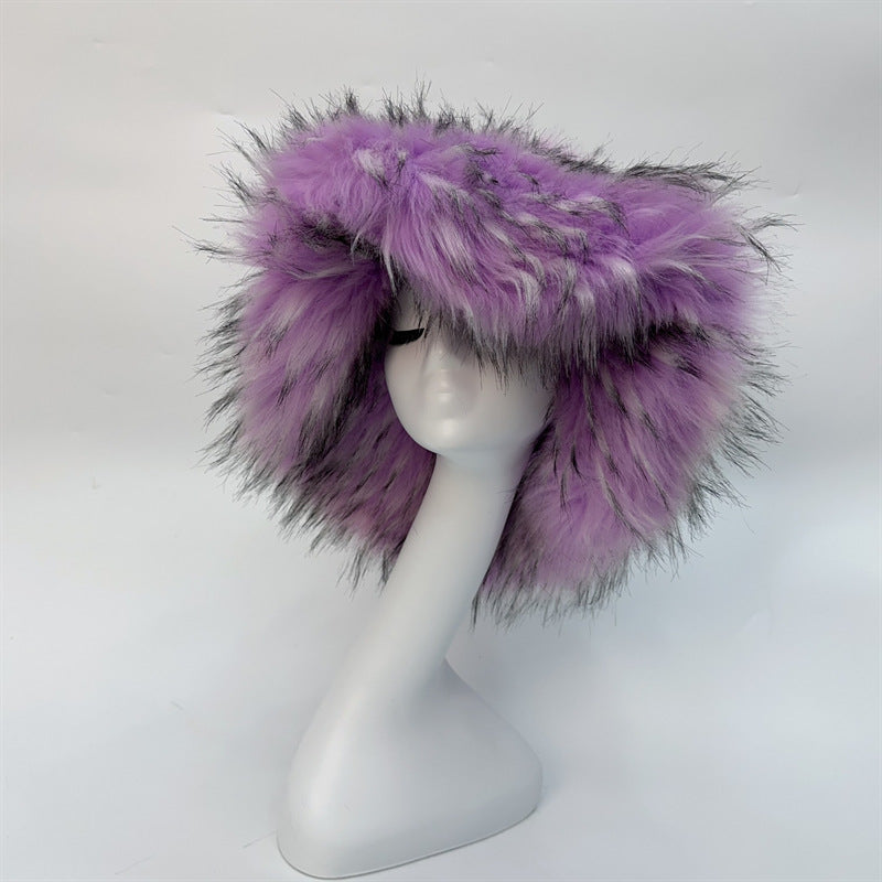 Fashionable All-match Raccoon Fur Hat