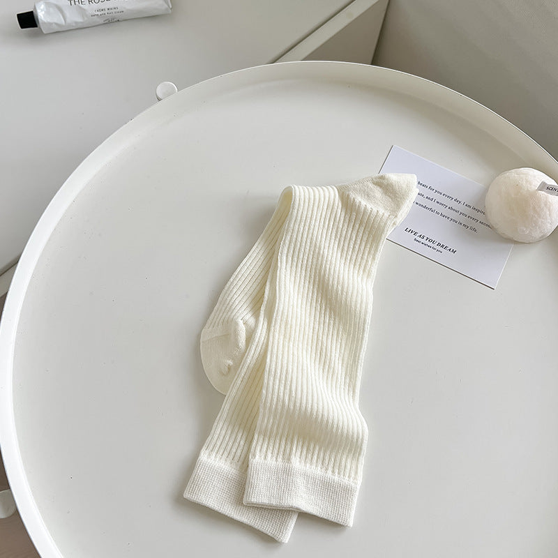 Seamless Tube Combed Cotton Striped Bunching Socks
