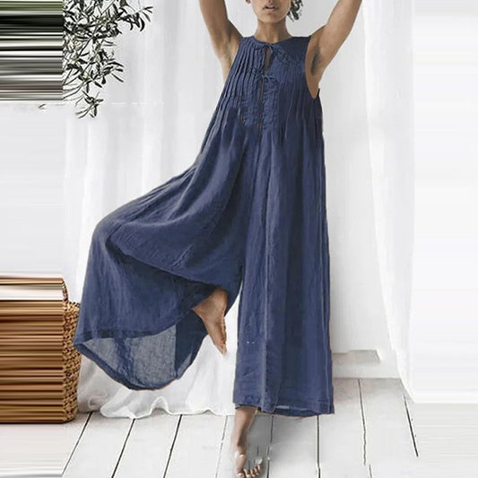 Women's Elegant Long Sleeveless Jumpsuit