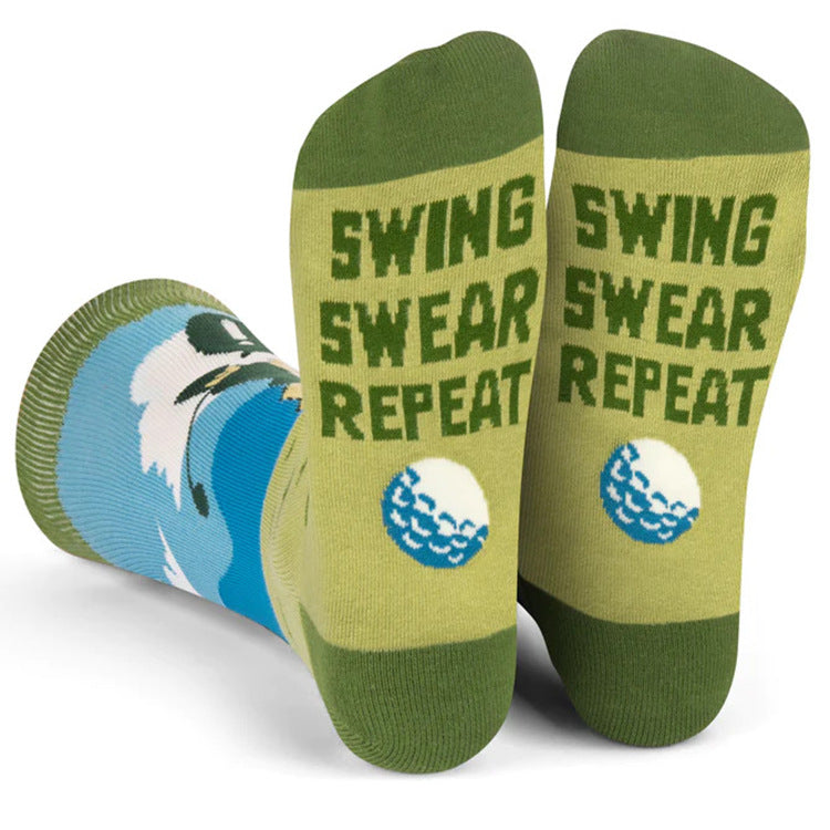 Alphabet Trendy Socks Cotton Street Sesh Middle Tube