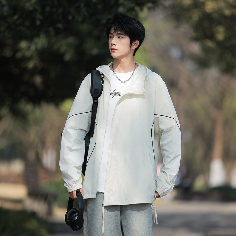 Summer Lightweight UV-protective Hooded Jacket Loose-fitting Outerwear